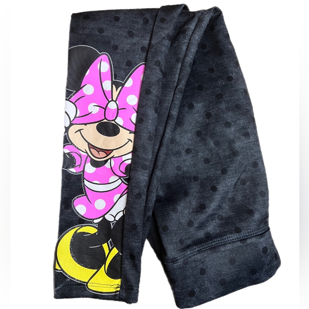 Disney Minnie Mouse 4/5 polka dot peek a boo leggings Officially Licensed